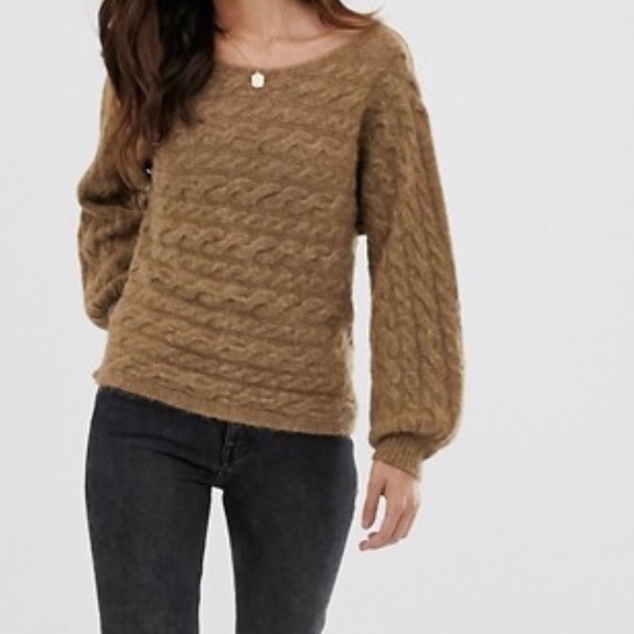 Abercrombie & Fitch brown boatneck sweater size xs - Picture 2 of 8